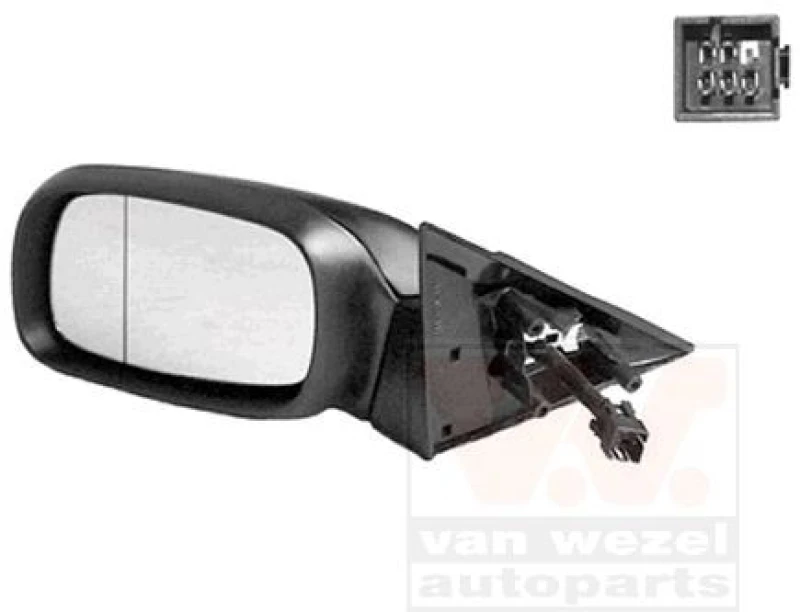 Image of VAN WEZEL Wing mirror VAN WEZEL 3735807