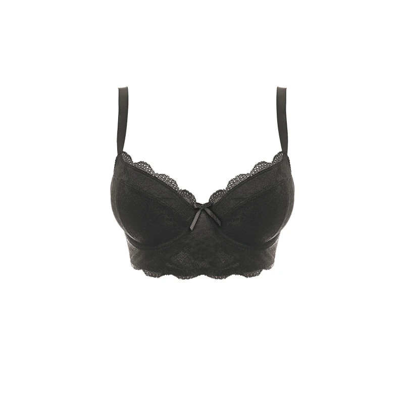 Image of Freya Fancies Underwired Longline Bra BLK Black female 30E