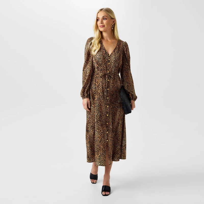 Image of Biba Biba Button Through Dress - Multi Multi 8