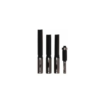 image of Lumberjack - 4Pc TCT Kitchen Router Worktop Bit Set Tools Kit Cutter Laminate Worktop