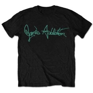 Image of Jane's Addiction - Script Unisex Large T-Shirt - Black
