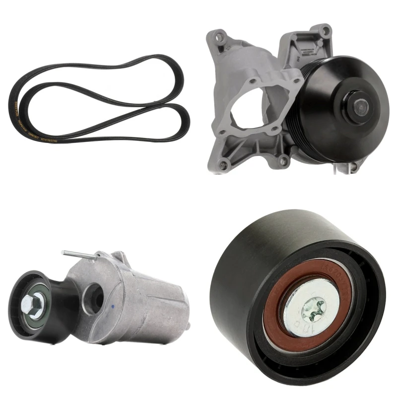 Image of RIDEX PLUS 4172P0078P Water Pump + V-Ribbed Belt Kit Check alternator freewheel clutch & replace if necessary Water Pump + V-Ribbed Belt Kit (4172)