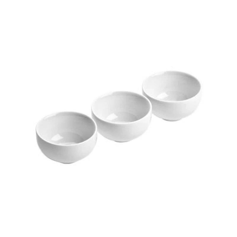 Image of Premier Housewares Set Of Three Entree Round Serving Dishes White