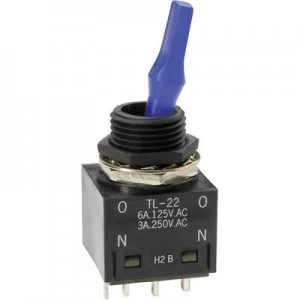 Image of NKK Switches TL22DNAW016G Toggle switch 250 V AC 3 A 2 x OnOn latch