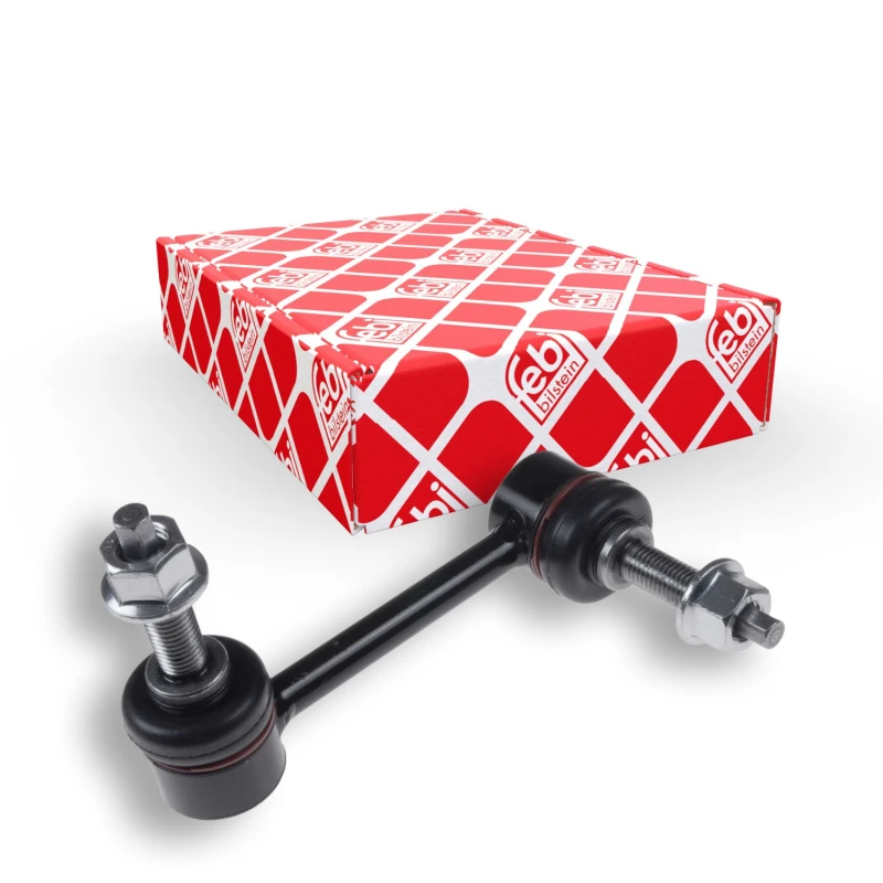 Image of FEBI BILSTEIN 48005 Anti-roll bar link Front Axle Left Steel Link Stabiliser (3229)
