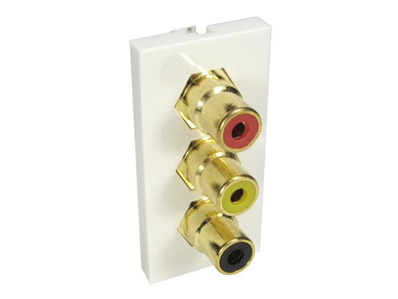 Image of Cables Direct Cables Direct AV-MOD3RCA socket-outlet 3 x RCA White AV-MOD3RCA