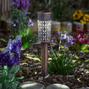 Image of Suri Solar LED Silhouette Stake Lights - Pack of 4 - Bronze