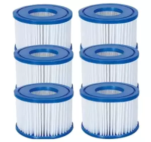 6 Pack Bestway 58323 Lay-Z-Spa Filter Cartridge, Size VI 10.6cm x 8cm