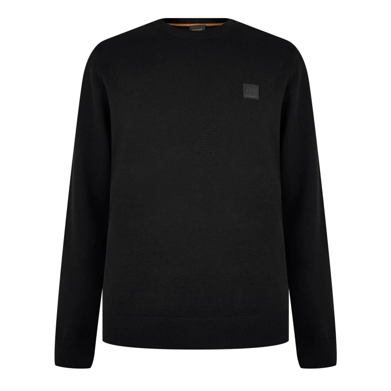 Image of Boss Mens Kanovano Crew-neck Jumper Black 001 male 2XL