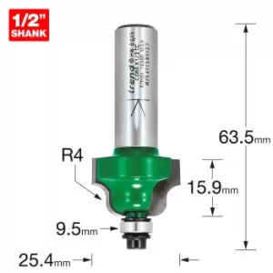 Image of Trend CRAFTPRO Bearing Guided Roman Ogee Router Cutter 4mm 15.9mm 1/2"