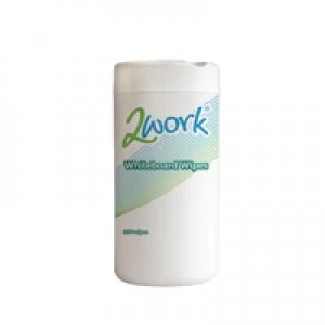 image of 2Work Whiteboard Cleaning Wipes Pack of 100 DB50372