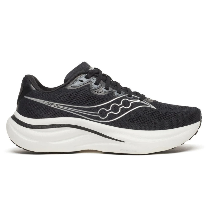 Image of Saucony Saucony Ride 19 Womens Black/silver - Black / 3 / Standard