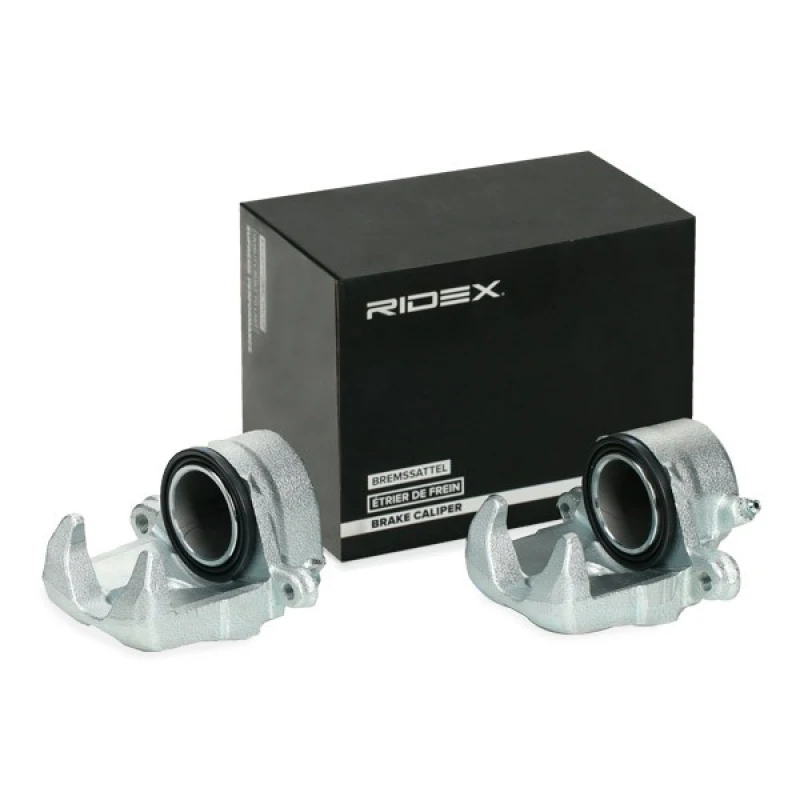 Image of RIDEX 78B1853 Brake caliper Front Axle, without holder Cast Iron Brake Caliper (78)