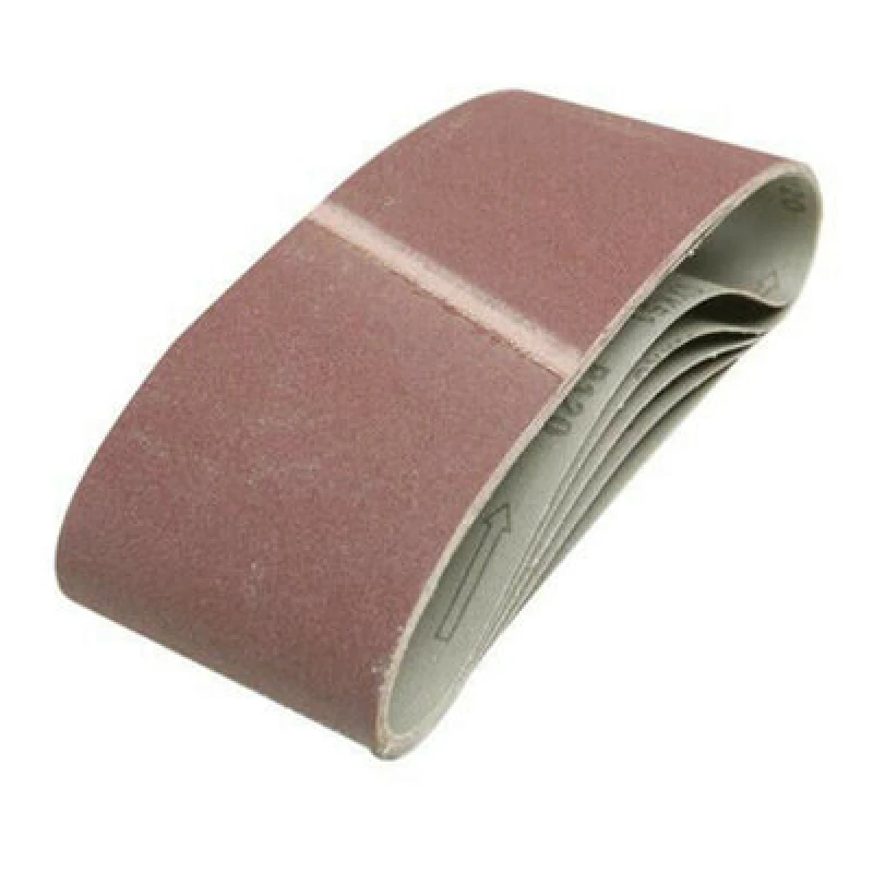 Image of Loops QTY 5 100mm x 610mm Sanding Belts 80 Grit For Belt Sander Multi