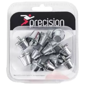 image of Precision Alloy Football Boot Studs Set (Pack of 6) (One Size) (Silver)