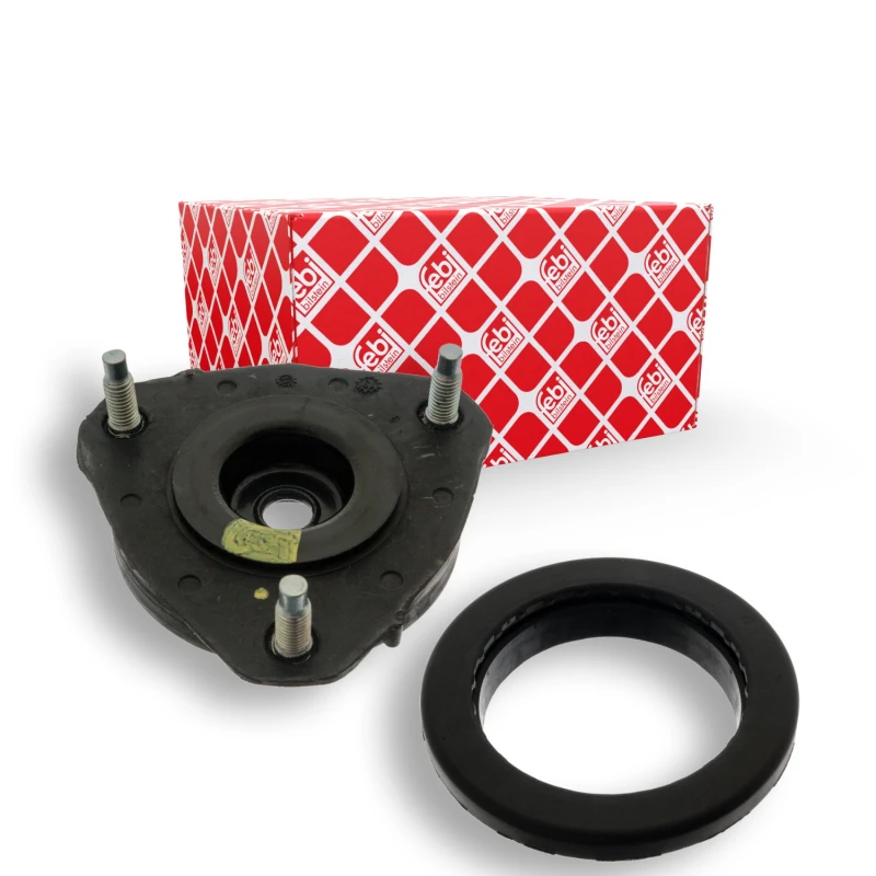 Image of FEBI BILSTEIN 32618 Top strut mount Front Axle Left, with ball bearing Elastomer Suspension Strut Support Bearing (1180)