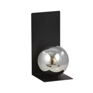 Image of Emibig Form Black Globe Rectangle Wall Lamp with Graphite Glass Shades, 1x E14