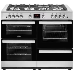 image of Belling 444411730 10cm Cookcentre X110G Double Oven Gas Cooker St Stee