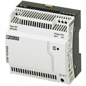 image of Phoenix Contact STEP-PS/1AC/48DC/2 Rail mounted PSU (DIN) 48 V DC 2 A 96 W 1 x