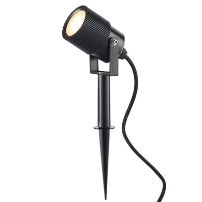 Image of Netlighting Triton Outdoor Floor Spike Frosted & Black IP65 Black