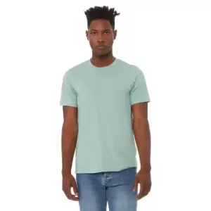 Image of Canvas Mens Triblend Crew Neck Plain Short Sleeve T-Shirt (2XL) (Dusty Blue Triblend)