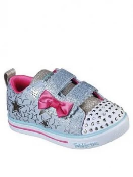 Image of Skechers Toddler Girls Shuffle Lites Plimsolls - Blue
