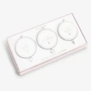 Image of Celebration Set Happy Ever After Silver Set of 3 17.5cm Stretch Bracelets 5459