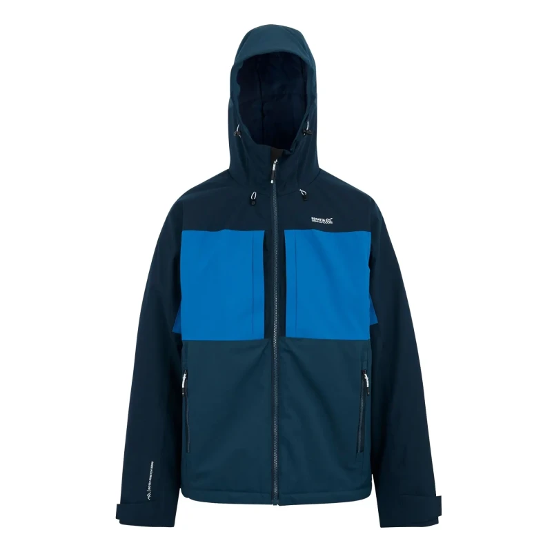 Image of Regatta Regatta Men Maland Insulated Breathable Waterproof Jacket in Blue Size: X-Large Blue XL Male 5063516129974