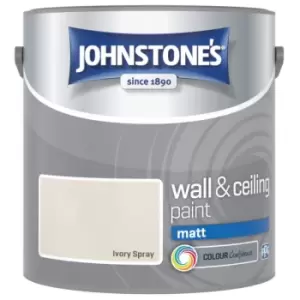 Image of Johnstones Vinyl Matt Emulsion Ivory Spray 2.5 Litre