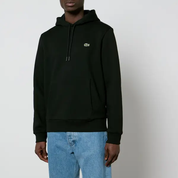 Image of Lacoste Classic Cotton-Blend Jersey Hoodie - M Black Hoodies and Sweatshirts male SH9623-031 M