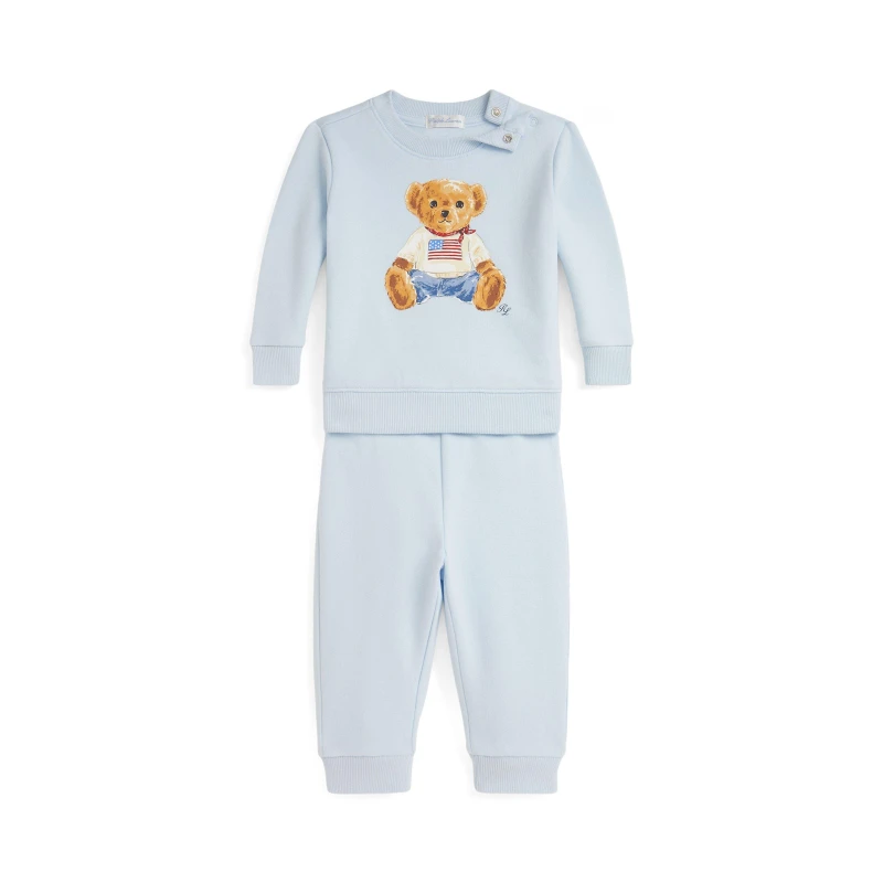 Image of Polo Ralph Lauren Unisex Kids Bear Tracksuit Beryl Blue unisex 9M