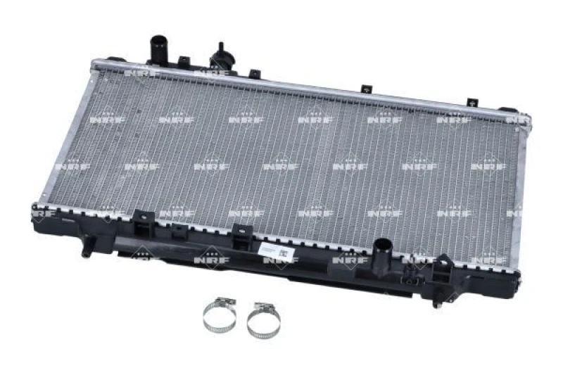 Image of NRF 509511 Engine radiator EASY FIT Brazed cooling fins, Aluminium, with mounting parts Aluminium Radiator,engine cooling (470)