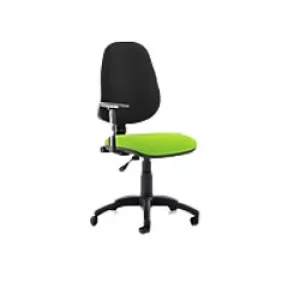 Image of Dynamic Permanent Contact Backrest Task Operator Chair Height Adjustable Arms Eclipse I Black Back, Myrrh Green Seat High Back