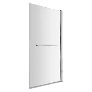 Image of Nuie Pacific Square Bath Screen With Rail - Polished Chrome