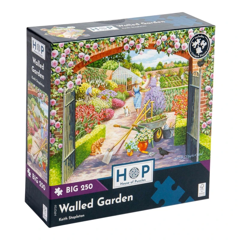 Image of The House Of Puzzles Walled Garden BIG 250 Piece Jigsaw Puzzle Multicolor Unisex