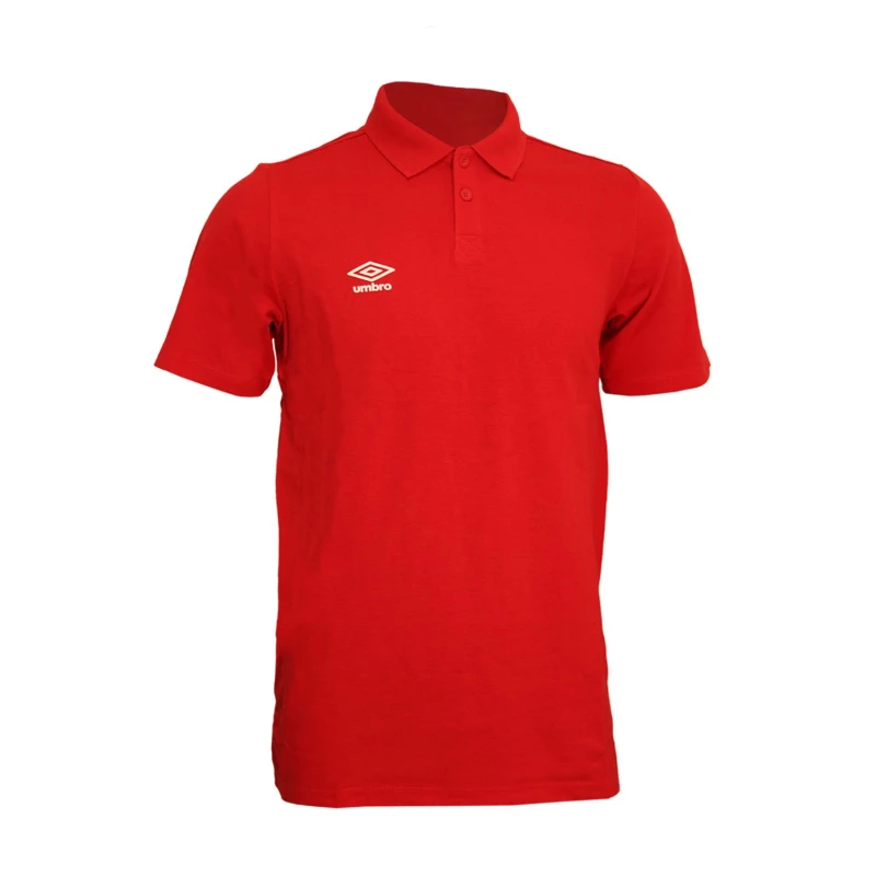 Image of Umbro Umbro Men Essential Polo Shirt in Maroon Size: Small Maroon S Male 5063107689771