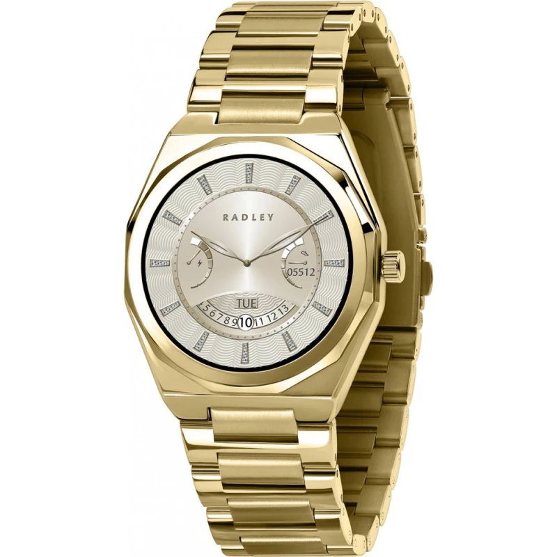 Image of Radley RYS47-4026 Series 47 AMOLED Gold Tone Bracelet Smartwatch - W51507