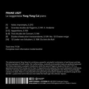 Image of Franz Liszt La Leggierezza by Franz Liszt CD Album