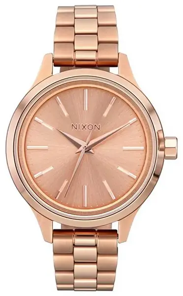 image of Nixon A1342-897-00 Optimist All Rose Gold Solar Watch