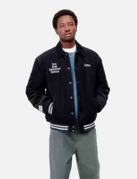 Image of Carhartt Wip Letterman Jacket, Dark Navy / Wax, Male, Jackets & Outerwear, I030819.0COXX