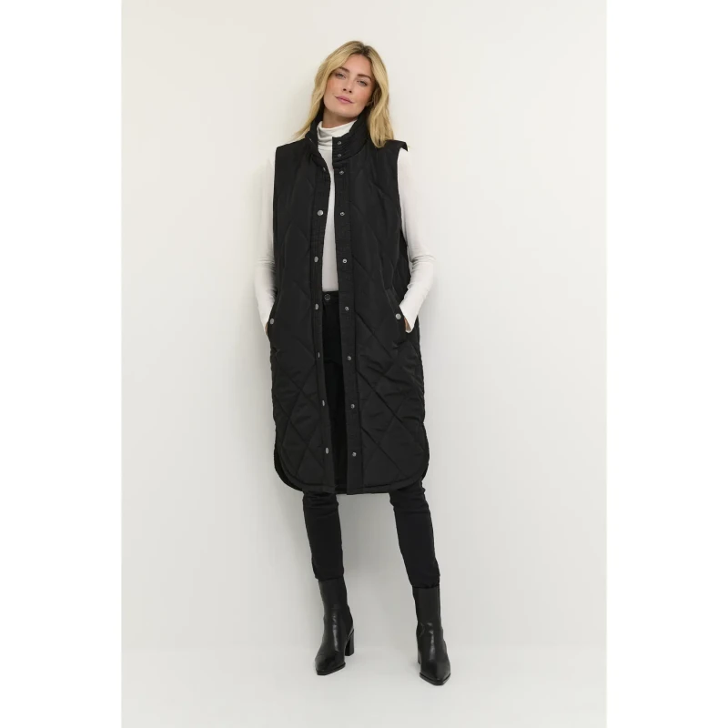 Image of Kaffe Womens sleeveless down jacket KAFFE Meria Noir Female 36