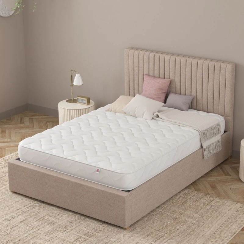 Image of Catherine Lansfield Catherine Lansfield Bonnell Luxe Memory Foam Hybrid Mattress in White Size: King White King Unisex 5057632303578
