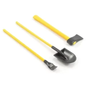 image of Fastrax 3 Piece Painted Hand Tools Shovel/Axe/Pry Bar