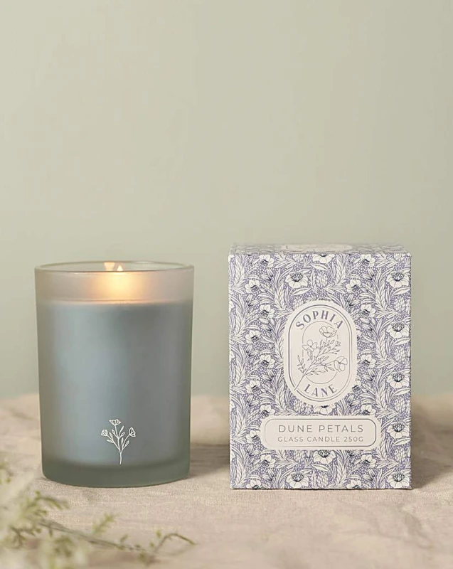 Image of Sophia Lane Sophia Lane Dune Petals Candle Blue - Sophia Lane Blue Female ZS41601