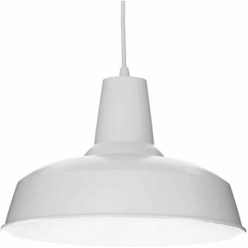 Image of Ideal Lux Lighting - Ideal Lux Moby - 1 Light Dome Ceiling Pendant White, E27