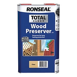 image of Ronseal Total Wood Preserver Clear 5L