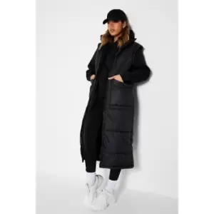Image of I Saw It First Midi Padded Gilet - Black