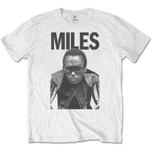 image of Miles Davis - Miles Mens Large T-Shirt - White