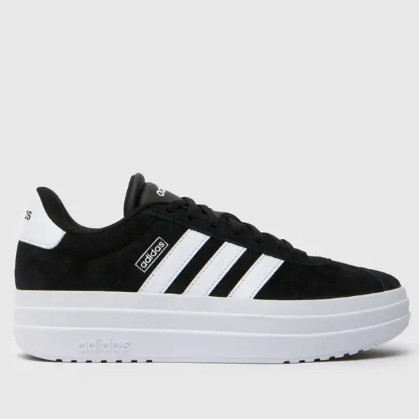 Image of adidas vl court bold trainers in Black & white Black & White UK 8 (EU 42)