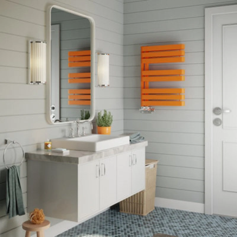 Image of Terma Warp T Bold Orange Electric & Gas Flat Towel Warmer (W)500mm X (H)655mm